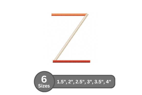 Charming Color Bar Alphabet -Z for Creative Embroidery