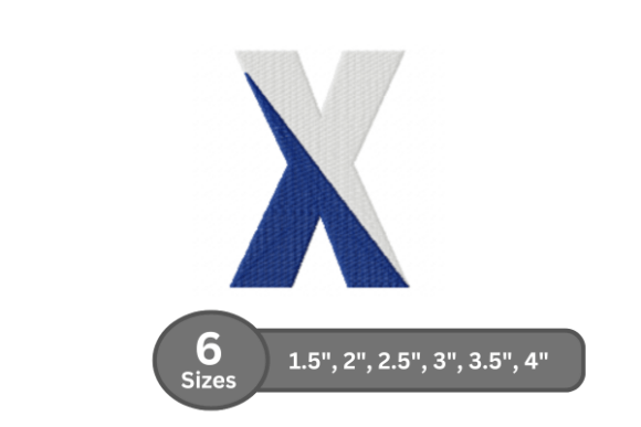 Charming Twin Fill Alphabet - X for Apparel
