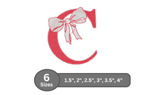 Cherry Knot Alphabet -C: A Stylish Addition for Seasonal Embroidery