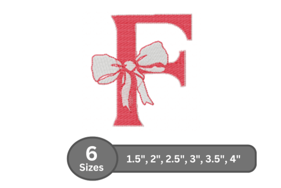 Cherry Knot Alphabet - F: A Stylish Embroidery Design