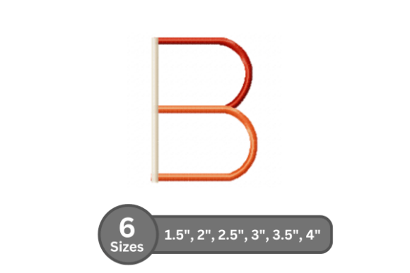 Color Bar Alphabet -B: A Stylish Embroidery Design