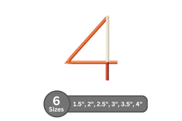 Color Bar Number -4: A Bold and Modern Embroidery Font