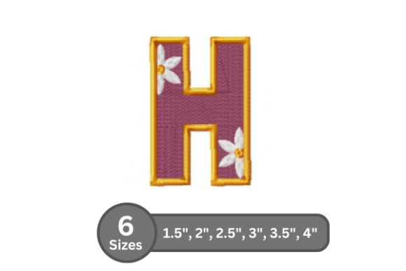 Daisy Joy Alphabet - H: A Stylish Embroidery Design