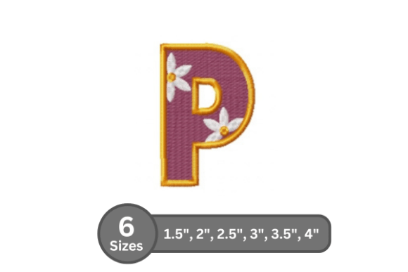 Daisy Joy Alphabet - P: A Stylish Monogram Choice