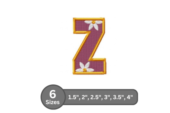 Daisy Joy Alphabet-Z: A Stylish Embroidery Font