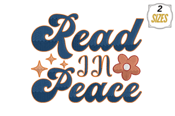 Read in Peace: A Charming Embroidery Design