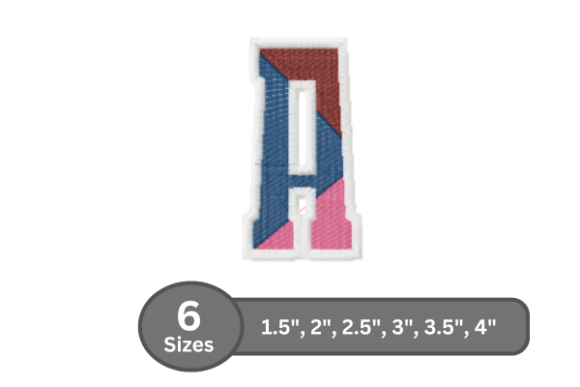 Street Varsity Alphabet - a: A Stylish Embroidery Design