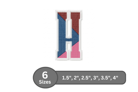Street Varsity Alphabet - H: A Stylish Embroidery Choice