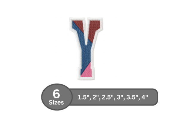 Street Varsity Alphabet - Y: A Stylish Embroidery Choice
