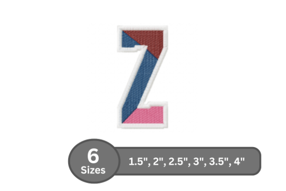Street Varsity Alphabet - Z: A Stylish Embroidery Choice