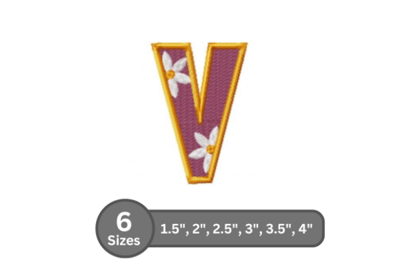 Stylish Daisy Joy Alphabet- V for Premium Sweatshirts