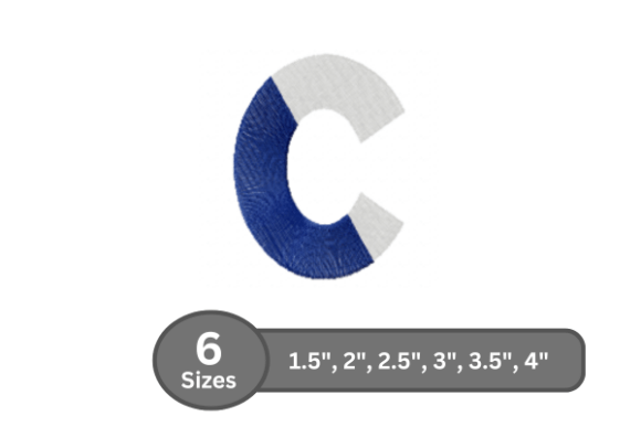 Twin Fill Alphabet - C: A Stylish Embroidery Choice