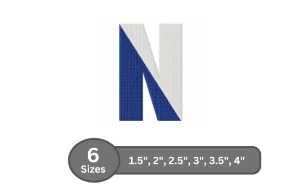 Twin Fill Alphabet - N: A Charming Addition to Your Designs