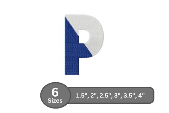 Twin Fill Alphabet - P: A Stylish Embroidery Addition