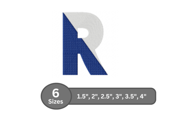 Twin Fill Alphabet - R: A Stylish Embroidery Choice