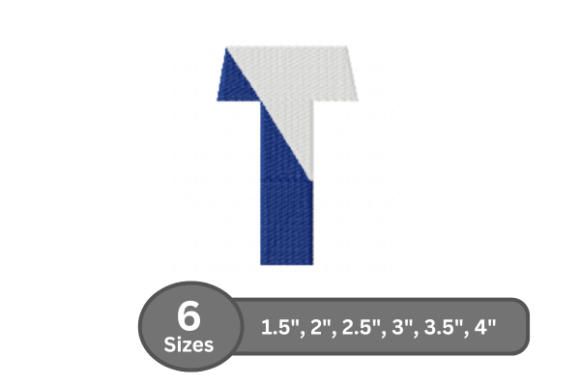 Twin Fill Alphabet -T: A Stylish Embroidery Design