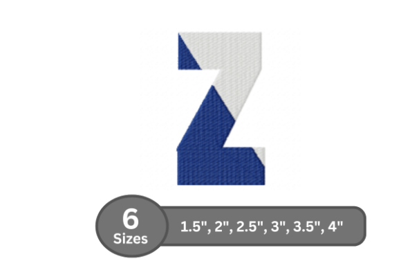 Twin Fill Alphabet - Z: A Whimsical Embroidery Design